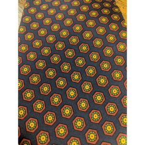 Ralph Lauren Necktie Vintage Repeating Textile Print 3.75"x56" Unique Colors!